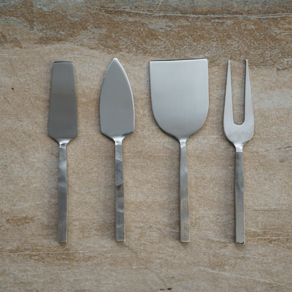Wrought Studio Stainless Steel Set Of 4 Texture Cheese Spreaders